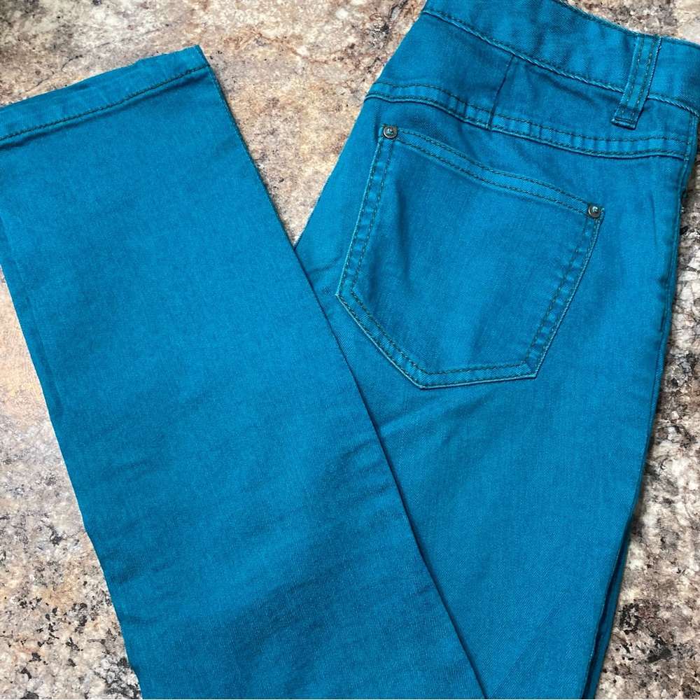 Free People Teal Light Weight Jeans